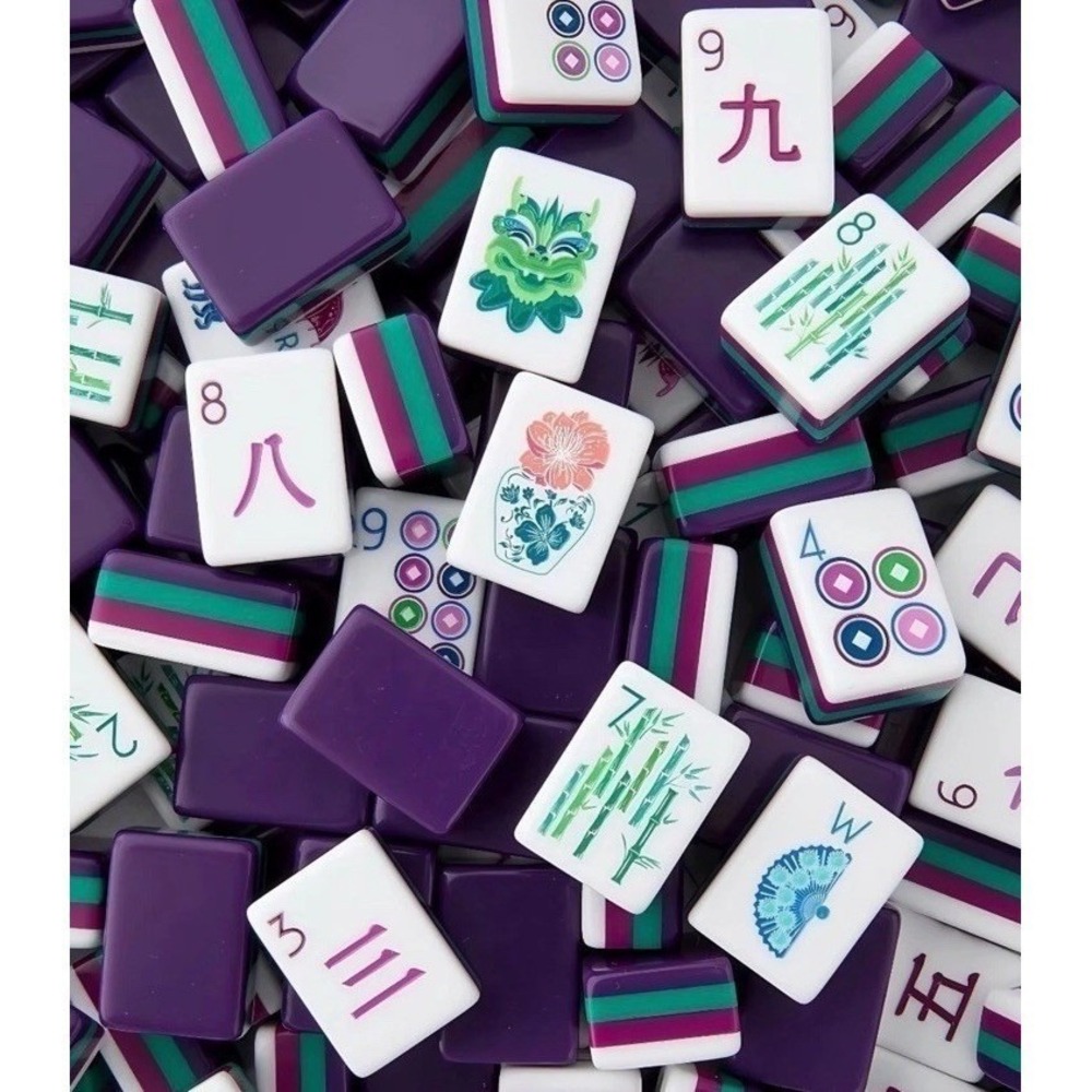NEW! Beautiful Layered Mahjong Tiles – American Set 160 Tiles - Dark Purple - Picture 3 of 14